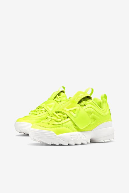 Yellow / White Women's Fila Disruptor 2 Applique Sneakers | Fila892WU