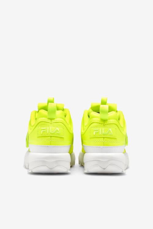 Yellow / White Women's Fila Disruptor 2 Applique Sneakers | Fila892WU