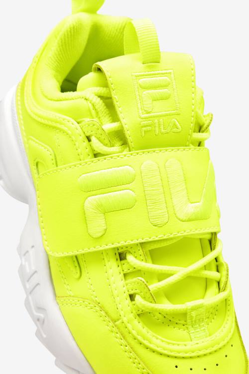 Yellow / White Women's Fila Disruptor 2 Applique Sneakers | Fila892WU