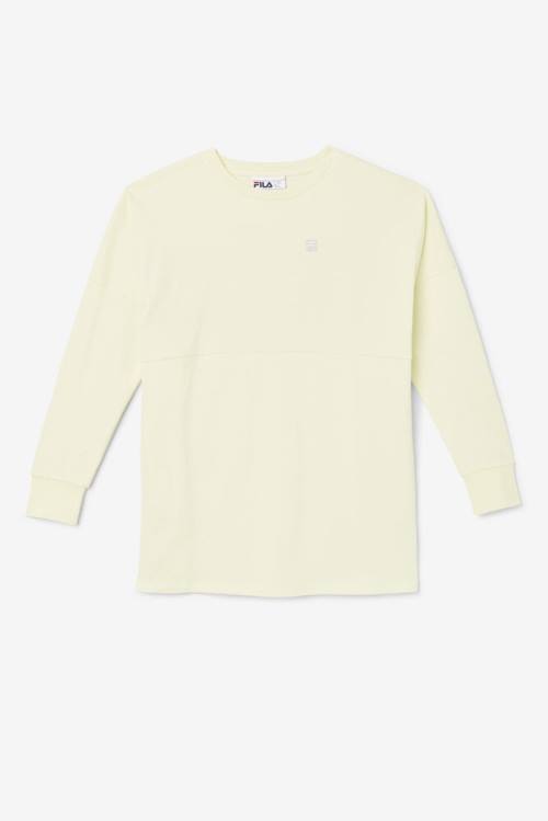 Yellow Women\'s Fila Janet Oversized Long Sleeve Tee T Shirts | Fila680OH