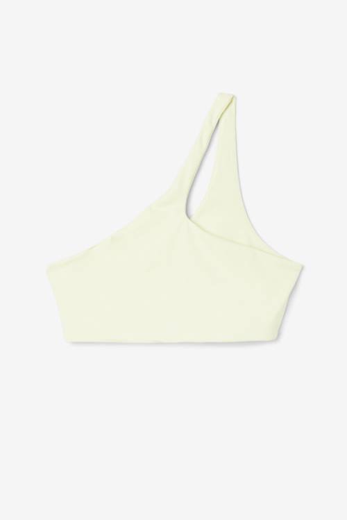 Yellow Women\'s Fila Kady Asymmetric Bra Sports Tops | Fila032IQ