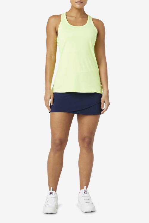 Yellow Women's Fila Pickleball Racerback Tank Sports Tops | Fila125IR