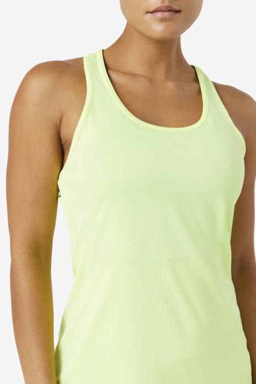 Yellow Women's Fila Pickleball Racerback Tank Sports Tops | Fila125IR