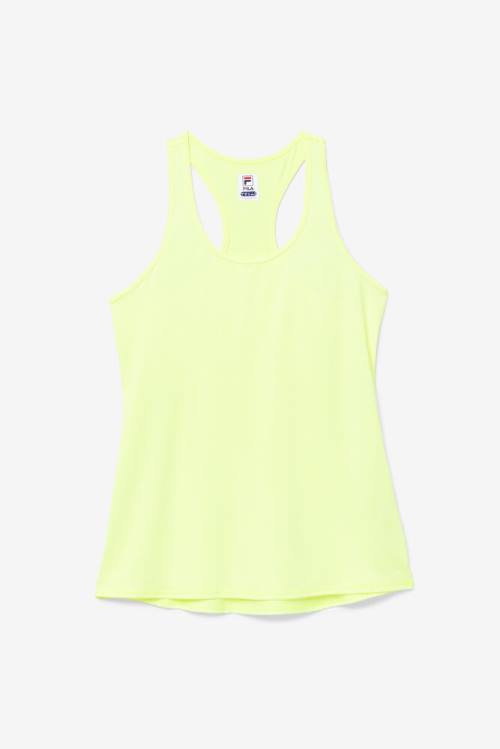 Yellow Women\'s Fila Pickleball Racerback Tank Sports Tops | Fila125IR