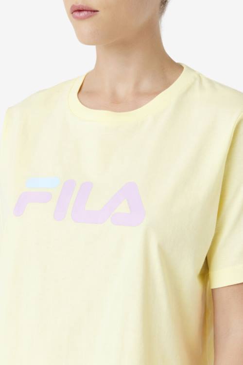 Yellow Women's Fila Thea Tee T Shirts | Fila325LH