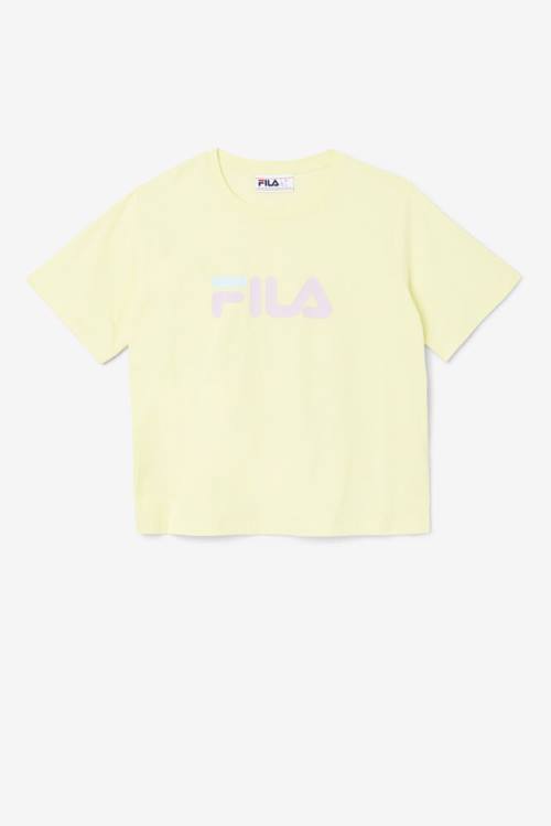 Yellow Women\'s Fila Thea Tee T Shirts | Fila325LH